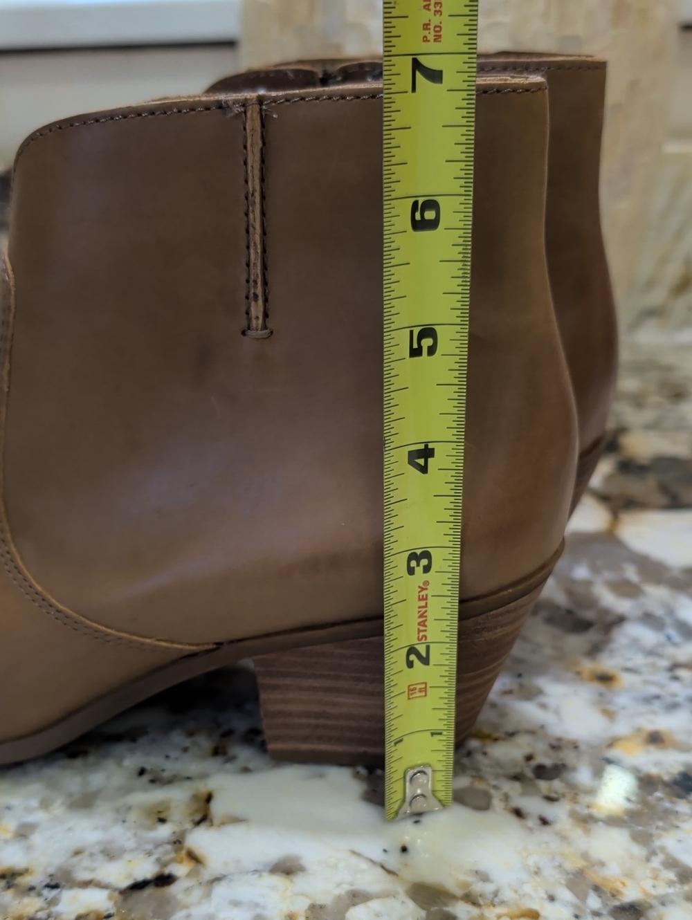 Frye - women’s Jennifer Bootie Wheat brown leather heeled ankle boots size 8.5M - Picture 5 of 12